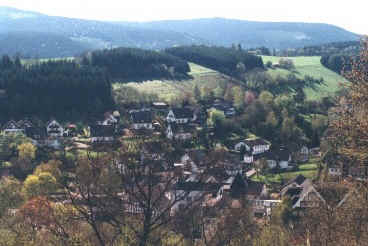 View from the castle overlooking the town