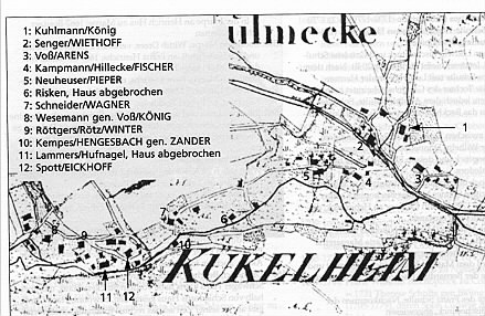 Locations of the Hofs in Kuckelheim