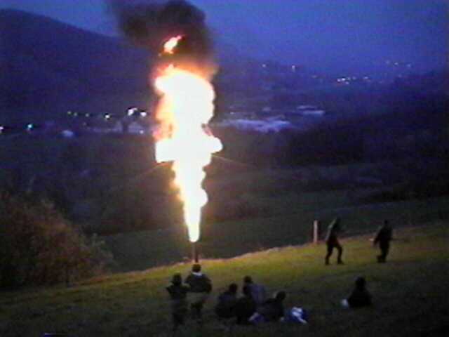 Osterfeuer just after ignition