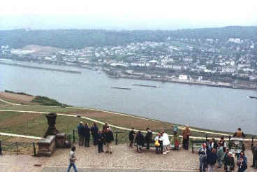 Rhine River and the town of Bingen