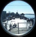 Porthole view of the deck of the LST-325 (click to enlarge)